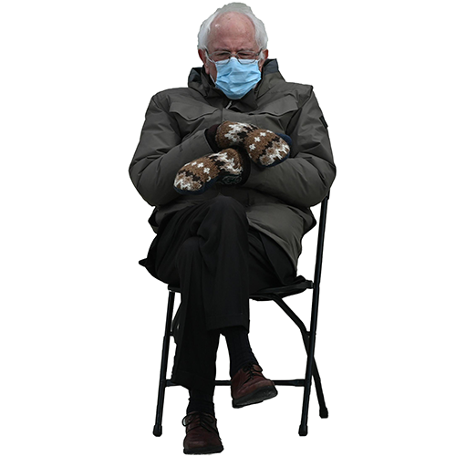 55" Bernie Sanders mittens Sitting MEME Standee Cardboard Cutout